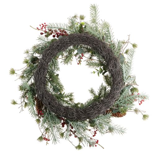 Floristik24 Christmas wreath Red berries Artificial conifer wreath Ø45cm