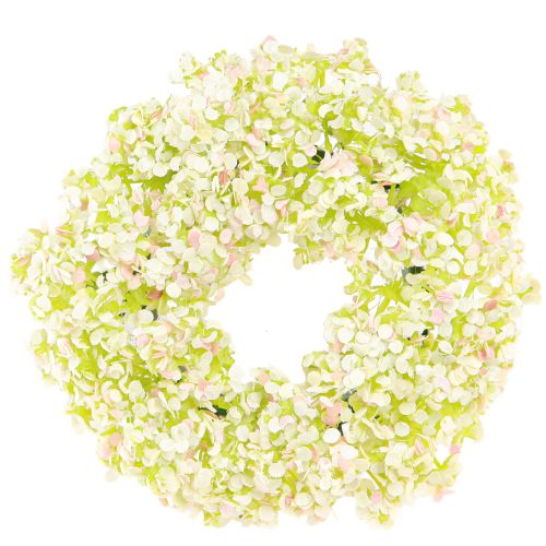 Floristik24 Artificial Flower Wreath Mini Table Decoration White Pink Ø12cm 6 pcs