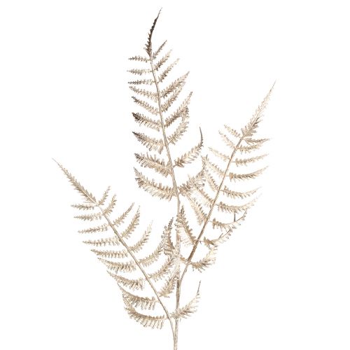 Product Artificial Decorative Fern Champagne Metallic L85cm 2pcs