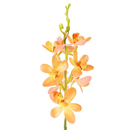 Floristik24 Artificial Orchid Branch 8 Flowers Orange L38cm 2pcs