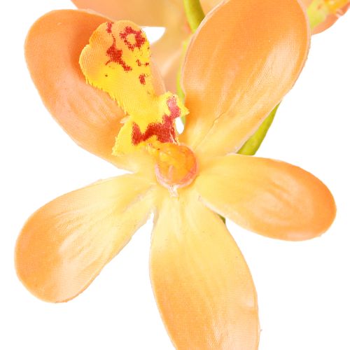 Product Artificial Orchid Branch 8 Flowers Orange L38cm 2pcs