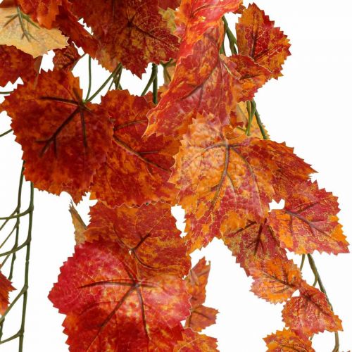 Floristik24 Artificial Vine Leaves Red Orange Hanging Branch L95cm