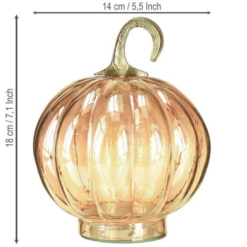Product Pumpkin decoration glass glass pumpkin table decoration orange Ø14cm H18cm