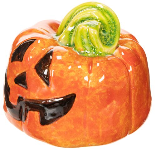 Decorative ceramic pumpkin figurine for autumn and Halloween, 8cm | Floristik24.ie