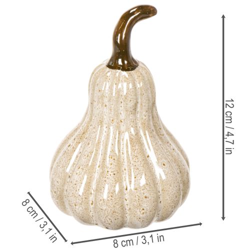 Decorative ceramic pumpkin, autumnal table decoration, 12cm | Floristik24.ie