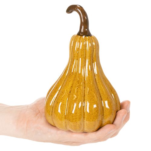 Decorative pumpkin for table decoration Halloween 18cm | Floristik24.ie