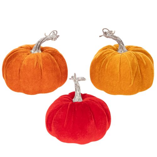 Fabric pumpkin as table decoration, autumn decoration, 13cm, 3 pieces