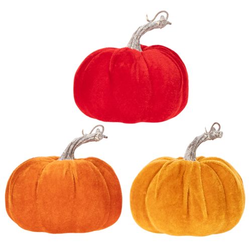 Fabric pumpkin as table decoration, autumn decoration, 13cm, 3 pieces | Floristik24.ie