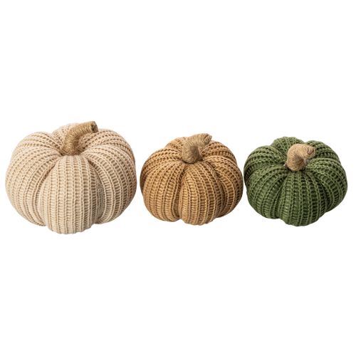 Decorative knitted pumpkins, autumn decoration, 10cm, 6 pieces | Floristik24.ie