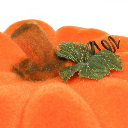 Product Pumpkin deco orange large Flocked autumn decoration Ø30cm