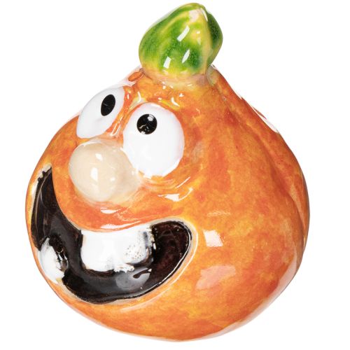 Decorative pumpkin figurine as a fun autumn decoration, 6cm, 2 pieces | Floristik24.ie