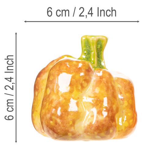 Decorative pumpkins for autumnal table decoration, 6cm, 2 pieces | Floristik24.ie