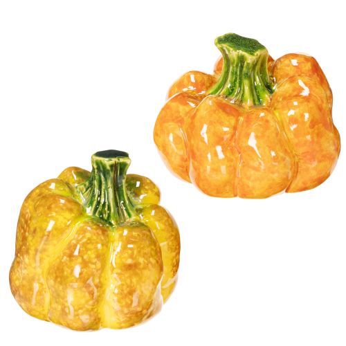 Pumpkin figurine for autumn table decoration, autumn decor, 10cm, 2 pieces buy online | Floristik24.ie