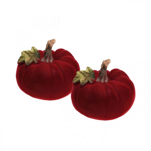 Floristik24 Deco pumpkin red table decoration autumn polyresin 10.5×9cm 2pcs