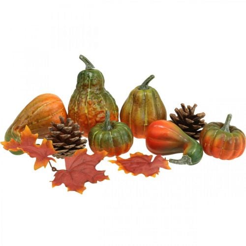 Pumpkin Deco Cones Autumn Leaves Autumn Decoration 5-11cm Set