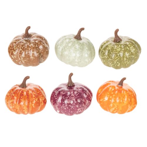 Mini Pumpkin Decoration Set, Autumn and Halloween Decorations, Assorted Colors, 4cm, 24 Pieces