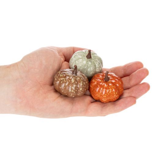 Mini Pumpkin Decoration Set, Autumn and Halloween Decorations, Assorted Colors, 4cm, 24 Pieces | Floristik24.ie