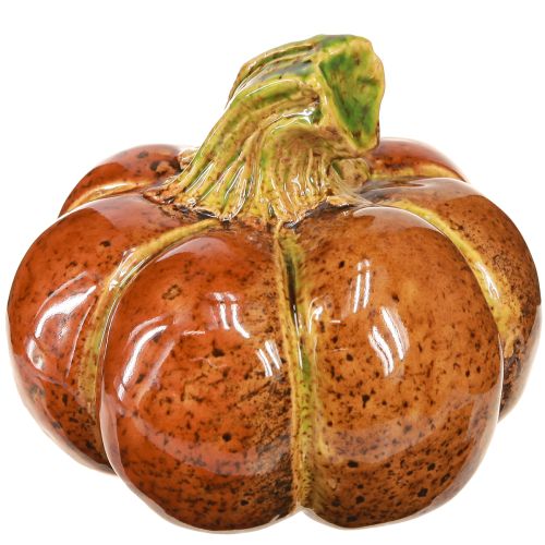 Floristik24 Pumpkins ceramic autumn decoration brown orange 10/13cm 2 pcs
