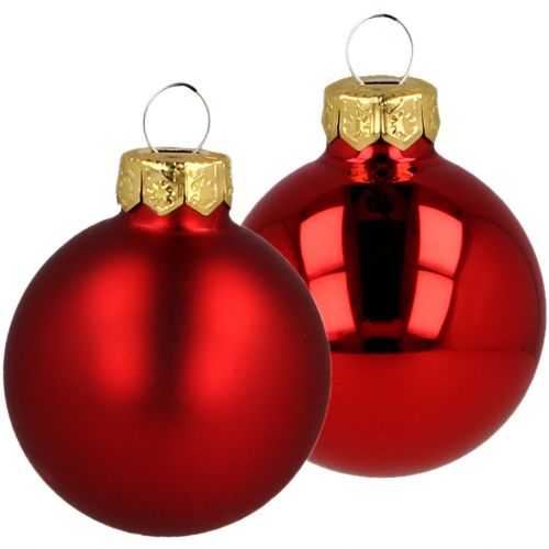 Floristik24 Christmas balls glass red glass balls matt/glossy Ø4cm 60 pieces