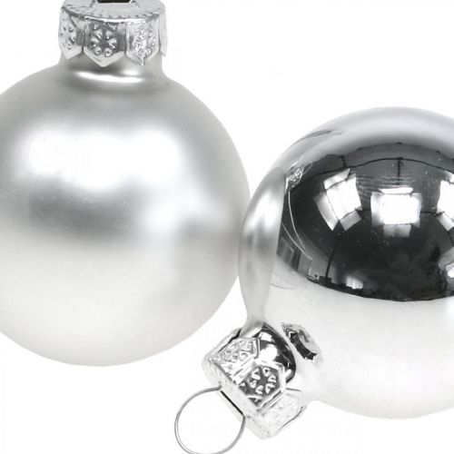 Product Christmas Balls Glass Silver Ball Matt/Shiny Ø4cm 60 pcs