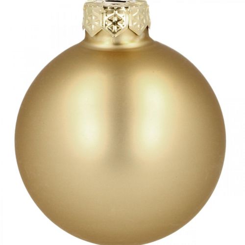 Product Christmas balls glass golden matt shiny Ø5.5cm 26pcs