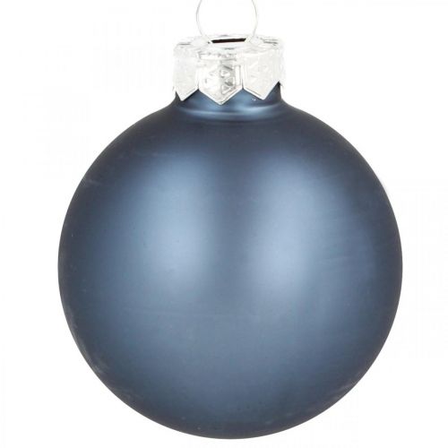 Product Christmas balls glass blue matt shiny Ø5.5cm 26pcs