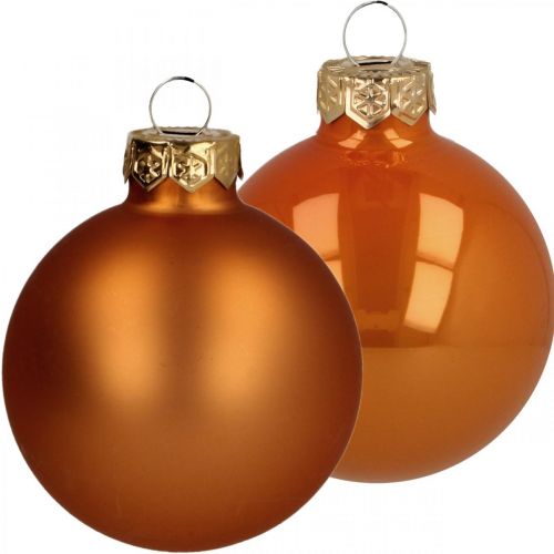 Product Christmas baubles glass orange matt shiny Ø5.5cm 26p