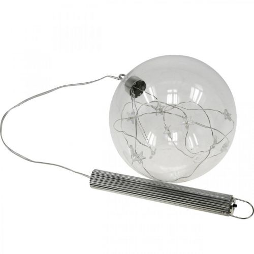 Floristik24 Christmas ball LED ball Ø12cm 15L inside warm white timer