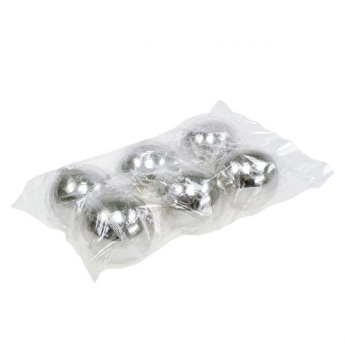 Product Stainless steel balls decoration Ø8cm 6 pcs