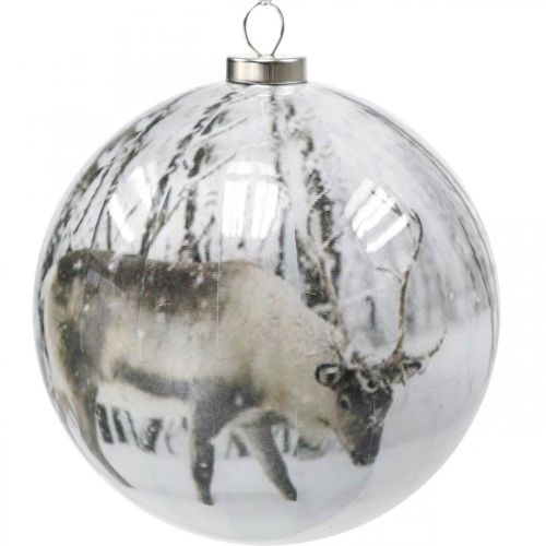 Floristik24 Christmas balls, Christmas tree ball motif deer Ø8cm 3pcs
