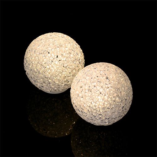 Floristik24 Ball with lighting medium white-warm Ø7cm 6pcs