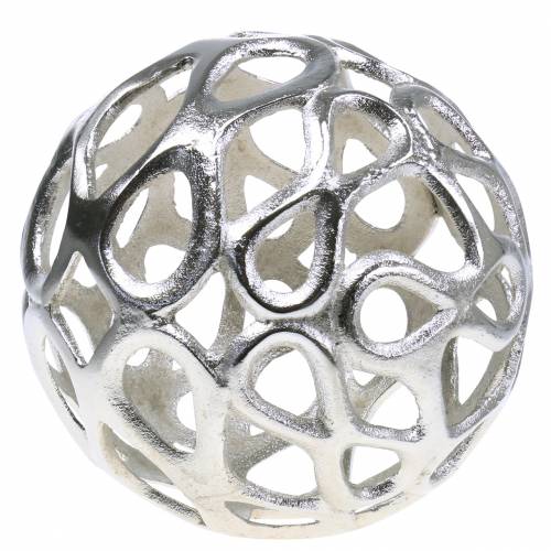 Floristik24 Decorative ball openwork metal silver Ø20cm