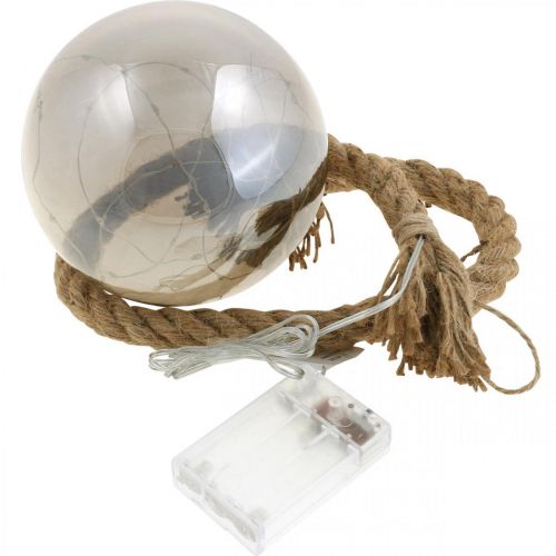 Floristik24 LED ball indoor light ball with rope Ø14cm 30L warm white