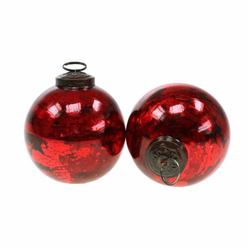 Floristik24 Christmas tree decorations Christmas ball glass red Ø8cm 6pcs