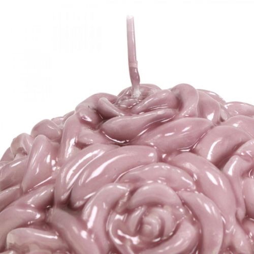 Product Round Pink Rose Ball Candle Ø10.5cm Romantic Candle Decoration Wedding Table Decoration