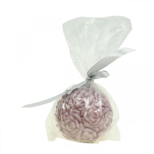Product Ball candle with rose motif as romantic table decoration