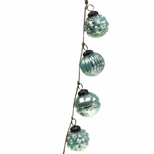 Floristik24 Christmas decoration garland Christmas tree balls light blue 120cm