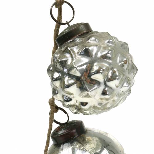 Floristik24 Christmas decoration garland Christmas baubles champagne 120cm