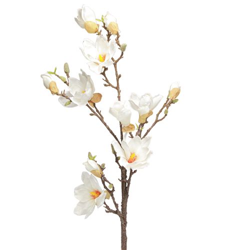 Product Artificial Flower Magnolia Branch Blossoms Ø2–10cm Cream L105cm