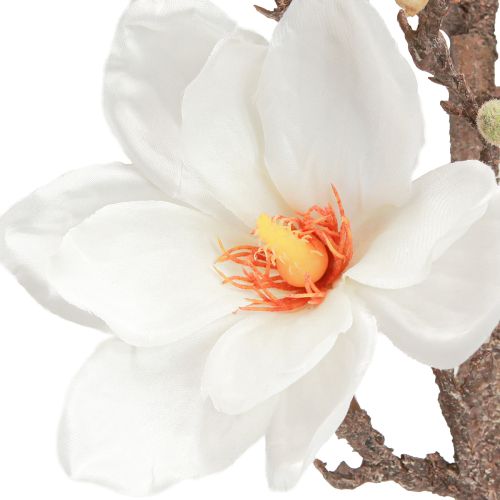 Product Artificial Flower Magnolia Branch Blossoms Ø2–10cm Cream L105cm