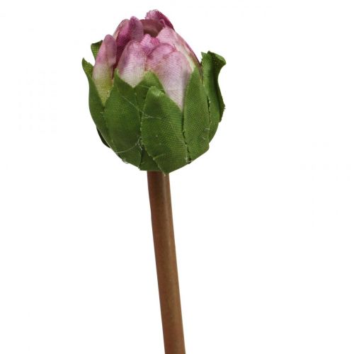 Product Artificial flower Dahlia Purple silk flower and bud H57cm