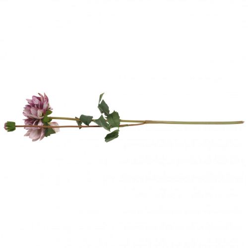 Product Artificial flower Dahlia Purple silk flower and bud H57cm