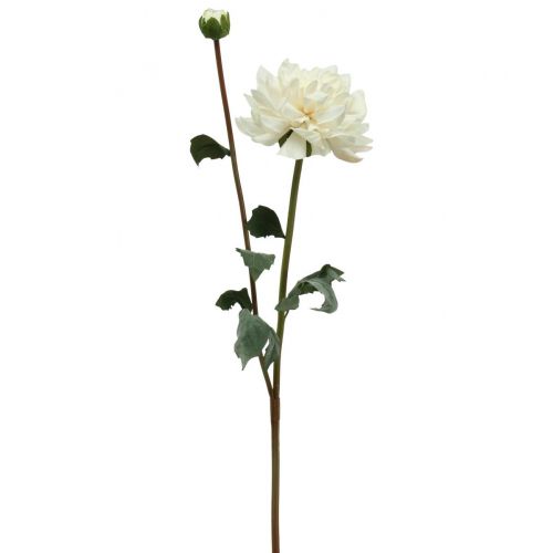 Floristik24 Artificial flower Dahlia White Artificial flower with bud H57cm