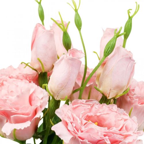 Floristik24 Artificial Flowers Lisianthus Pink Artificial Silk Flowers 50cm 5 Pcs