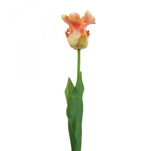 Product Artificial flower, parrot tulip orange, spring flower 63cm
