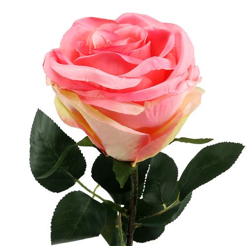 Product Artificial flower rose filled pink Ø10cm L65cm 3pcs