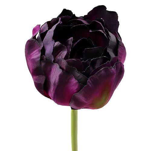 Product Artificial flowers tulips purple-green 84cm - 85cm 3pcs
