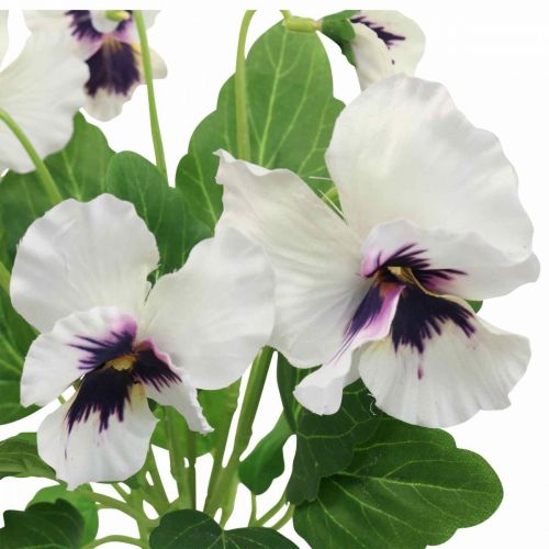 Floristik24 Artificial Flowers, Silk Flowers, Pansies Purple White 29cm