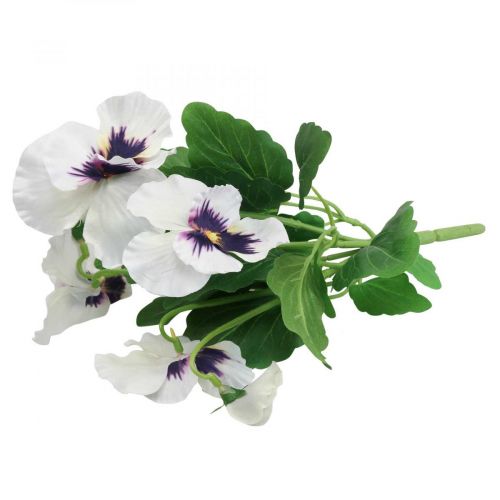 Product Artificial Flowers, Silk Flowers, Pansies Purple White 29cm