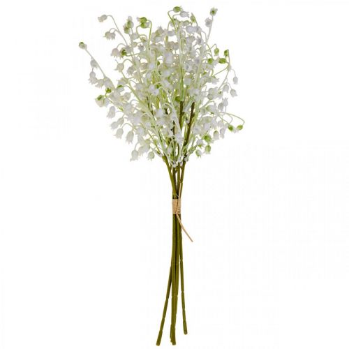 Floristik24 Artificial flowers, artificial lilies of the valley decoration white 38cm 5pcs